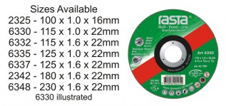 180x1.6 FastCut Stainless Steel Cutting Discs (1/pack)