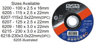115mm Flat Metal Cutting Discs-Rasta (1/pack)