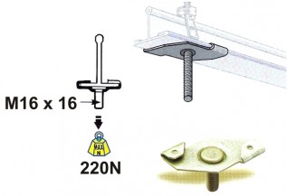 4J15M;15mm.T-Bar Caddy Clips(Without Wing Nut) (10/pack)