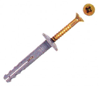 N6x40FZ(6.0x40) Fischer Collar Hammer Plugs(Drill :6mm.)  (50/pack)