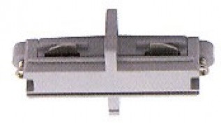 Satin Silver Lighting Track Butt Connector (1/pack)