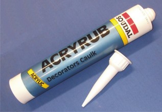 ACRYRUB White Decorators Acrylic Caulk 380ml (1/pack)