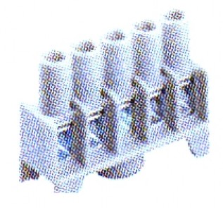 5-pole Grey 1mm-4mm.Abox Series Terminals (1/pack)