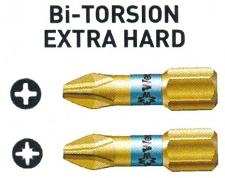 No.1 x 25 Pozi Bi-torsion Screwdriver Bits (1/pack)