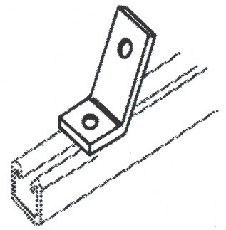2 Hole Angled Framing Channel Brackets (1/pack)