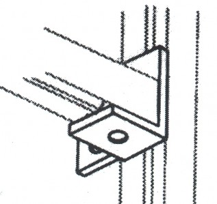 Left Hand Angled Framing Channel Brackets (1/pack)