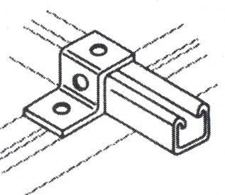 3 Hole Stepped Framing Channel Brackets (1/pack)
