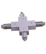 Satin Silver Lighting Track X-Connector (1/pack) - Click to Zoom