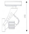 Satin Silver 50W Lanzia GU10 Track Light Head (1/pack) - Click to Zoom