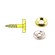 No.6 Brass Surface Screw Cups (200/pack)