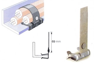 4H58ST3 (8-14mm.) Caddy Clips with Tab (10/pack)
