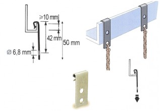 J1 (1.5-4mm.) Caddy Clips (Vertical Flange) (25/pack)