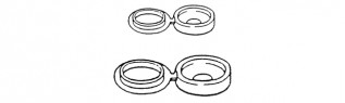 Teak/Light Brown Plastic Screw Caps-Hinged (200/pack)