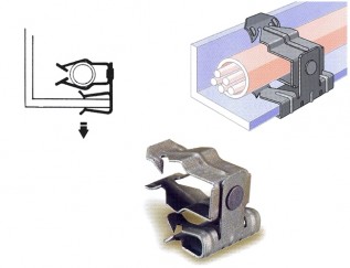 12P4iN (2-3mm) Caddy Clips (22-30mm.Tube) (10/pack)