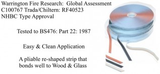 12x3mm Brown(15) 1/2hr.Intumescent Glazing Tape(15m roll)  (1/pack)