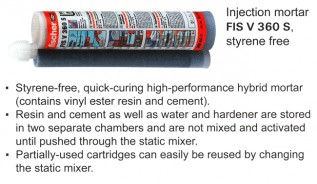 FISV360S Fischer Vinylester Hybrid Resin/360ml (1/pack)