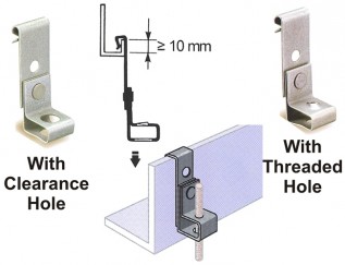 T10J1 (1.5-4mm) 10mm.Clearance Flange Clip (10/pack)