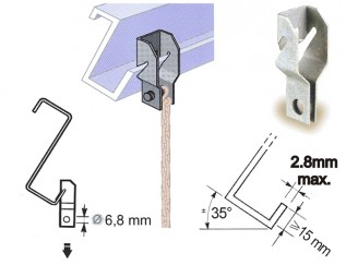 122 (2.8mm.Max.) Z-Purlin Caddy Clips (25/pack)
