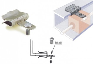 4H24ix(3-8mm) Caddy Clips (M6x12 Stud) (10/pack)