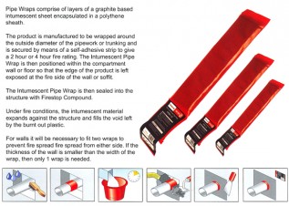 AFIPW160/4 160mm 4hr Intumescent Pipe Wrap (1/pack)