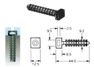 Cable Tie(Black) 7-8mm dia.Wall Plug Cradle (100/pack)