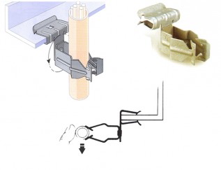 12P24SM (3-8mm.) Caddy Clips (22-30mm.Tube) (10/pack)