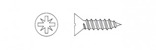 4.2x10mm Pozi C/Sunk Self-Tapping Screws (200/pack)