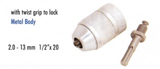 13mm. Keyless Percussion Chuck (1/pack)