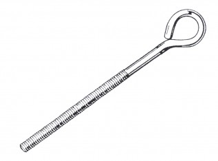 M6x80mm Eye Bolts (Threaded - 50mm) (10/pack)