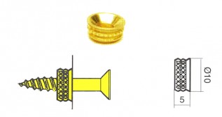 No.8 Brass Turned Pattern Screw Cups (200/pack)