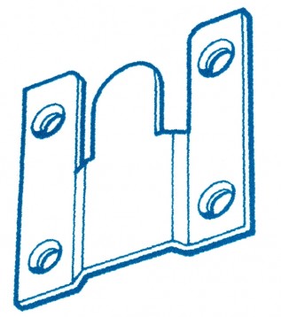 3150 Zinc Plated Flushmount Fittings (100/pack)