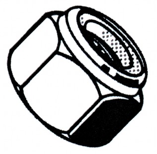 M6 Self-Locking Nuts-Stainless Steel (50/pack)