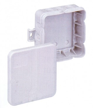 Q-12 Empty Grey 85x85x37mm.Red Range Box-KO (1/pack)