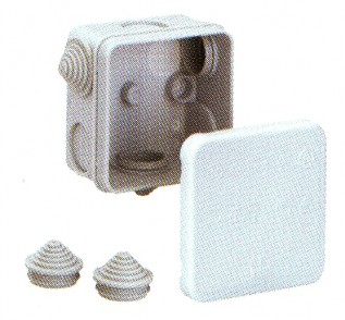 HP70 Empty Grey 75x75x42mm.HP Series Box-KO (1/pack)