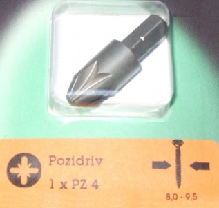 No.4 x 32 Pozi Classic Screwdriver Bits (1/pack)