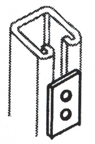 2 hole Flat Framing Channel Bracket (1/pack)