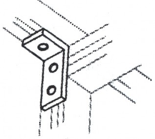 L Shaped 3 Hole Framing Channel Brackets (1/pack)
