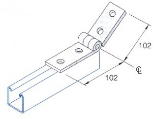P1354 Adj.Hinge Framing Channel Brackets (1/pack)
