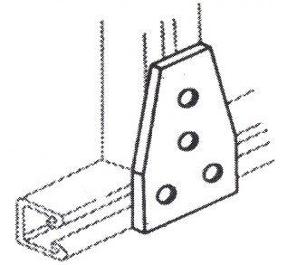 4 Hole Flat Framing Channel Brackets (1/pack)