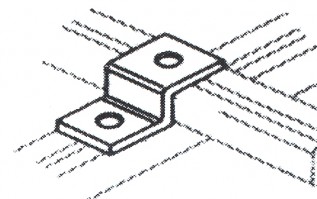 2 Hole Stepped Framing Channel Brackets (1/pack)