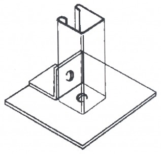 Base Plate Framing Channel Bracket (1/pack)