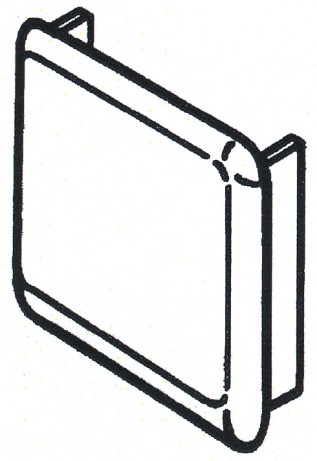 Large White Endcaps for 41x41 Channel (10/pack)