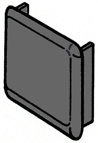 Large Black Endcaps for 41x41 Channel (10/pack)