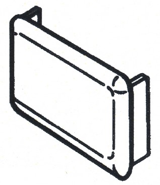 Small White Endcaps for 41x21 Channel (10/pack)