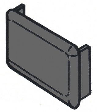 Small Black Endcaps for 41x21 Channel (10/pack)