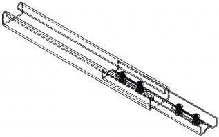 Internal 41x21mm Framing Channel Connector (1/pack)