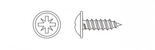 4.8x32mm. BZP Recessed Flange Head S/Tappers (100/pack)