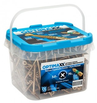5.0x60mm Yellow Performance Screws (500/tub) (1/pack)