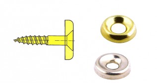 No 10 Nickel Pl Surface Screw Cups (100/pack)