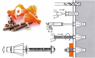 M8x80(Stud) Spit Satelis Hollow Fixing Sys (10/pack)